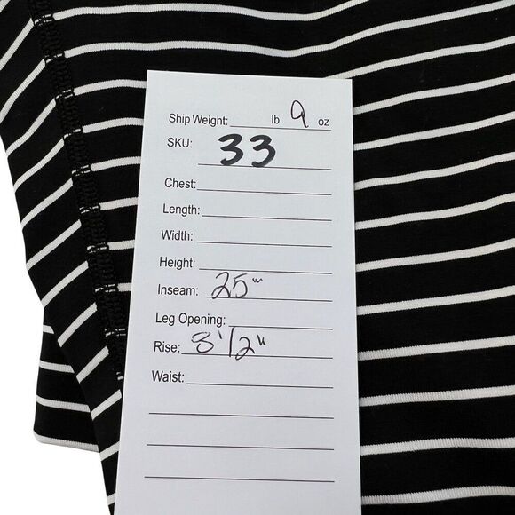 Lululemon Train Times Pant 25" Inseam Parallel Stripe Black and White Size 4 - Picture 8 of 8